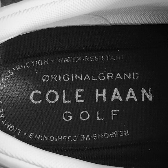Cole Haan Mens OriginalGrand Golf Shoes White Leather Brogue Sz. 11.5 - Picture 8 of 16